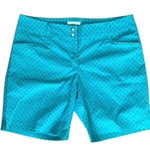 Adidas Golf Shorts Women’s Size 16 Green Diamond Pattern Athletic Casual